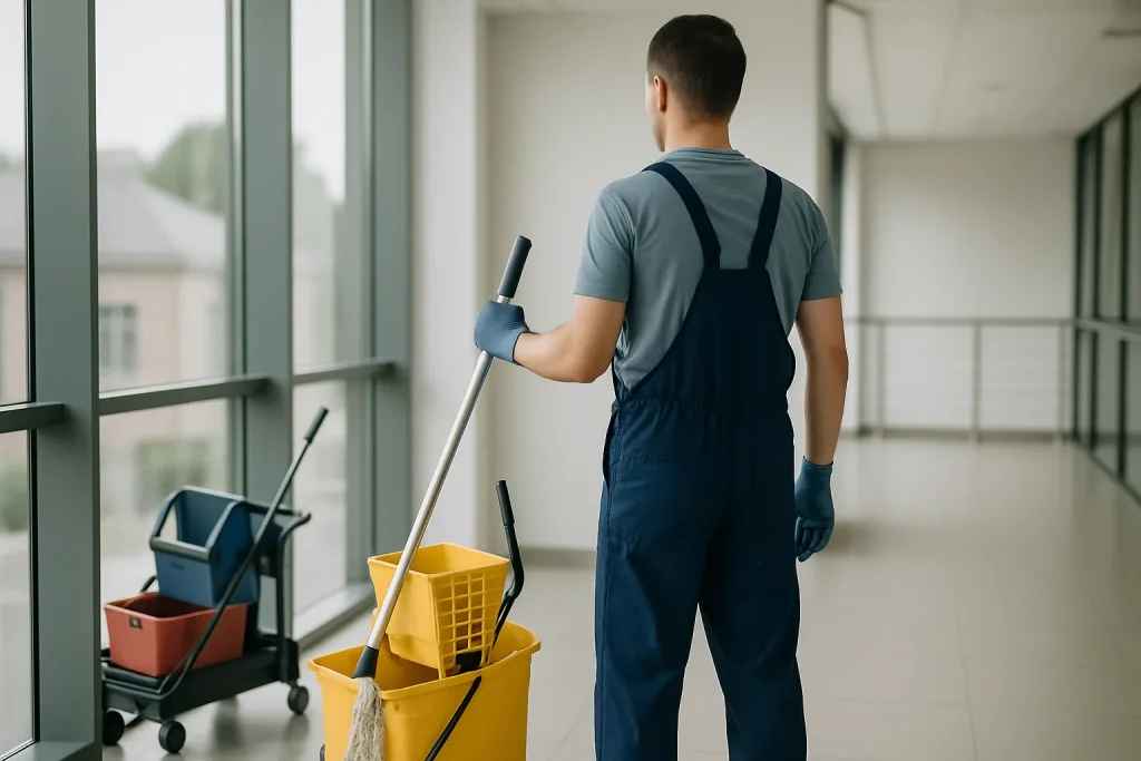 Bureau d'entreprise à Pérenchies, propre et bien rangé, après nettoyage professionnel.