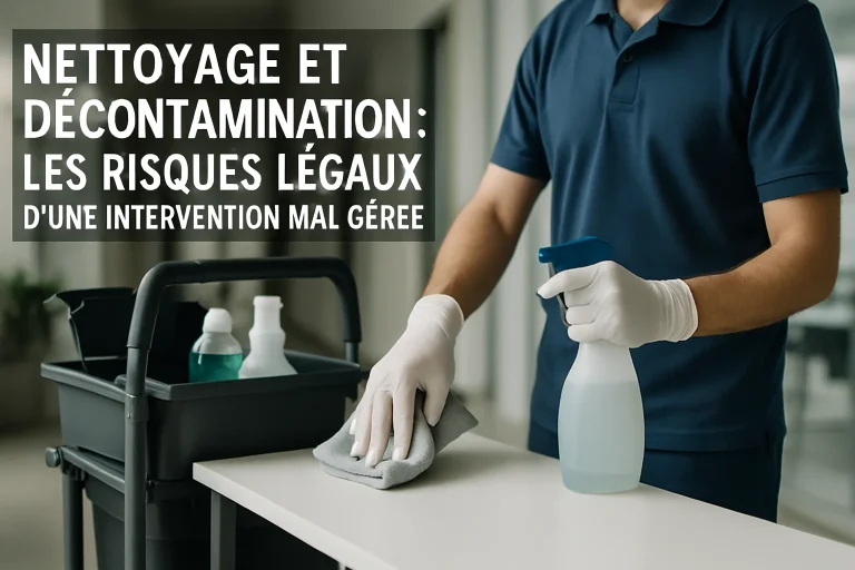 Nettoyage et Décontamination: Les Risques Légaux d'une Intervention Mal Gérée